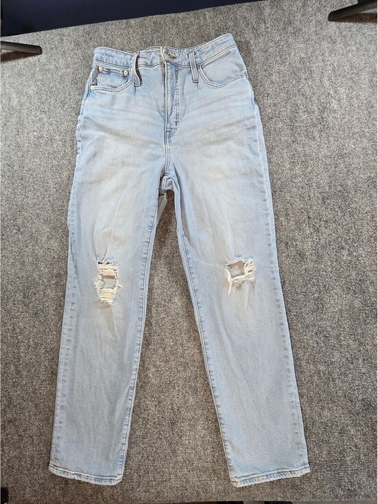 Madewell Denim - Madewell Curvy Perfect Vintage Jeans Womens 30 Light Wash Distressed Straight